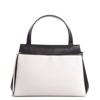 Celine Textured Calfskin Large Edge Shoulder Bag Black 1 of 9