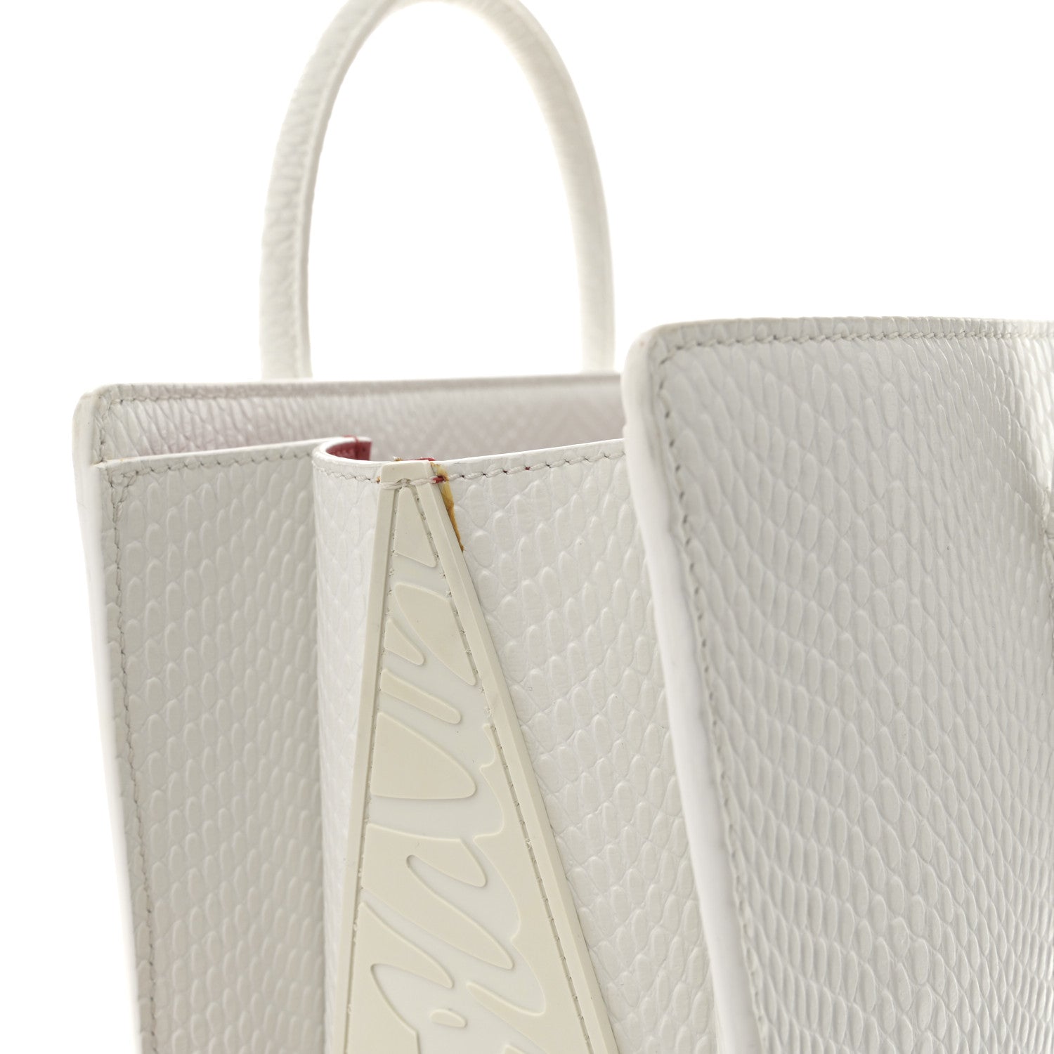 Christian Louboutin Calfskin Lizard Embossed Medium Paloma White 12 of 12