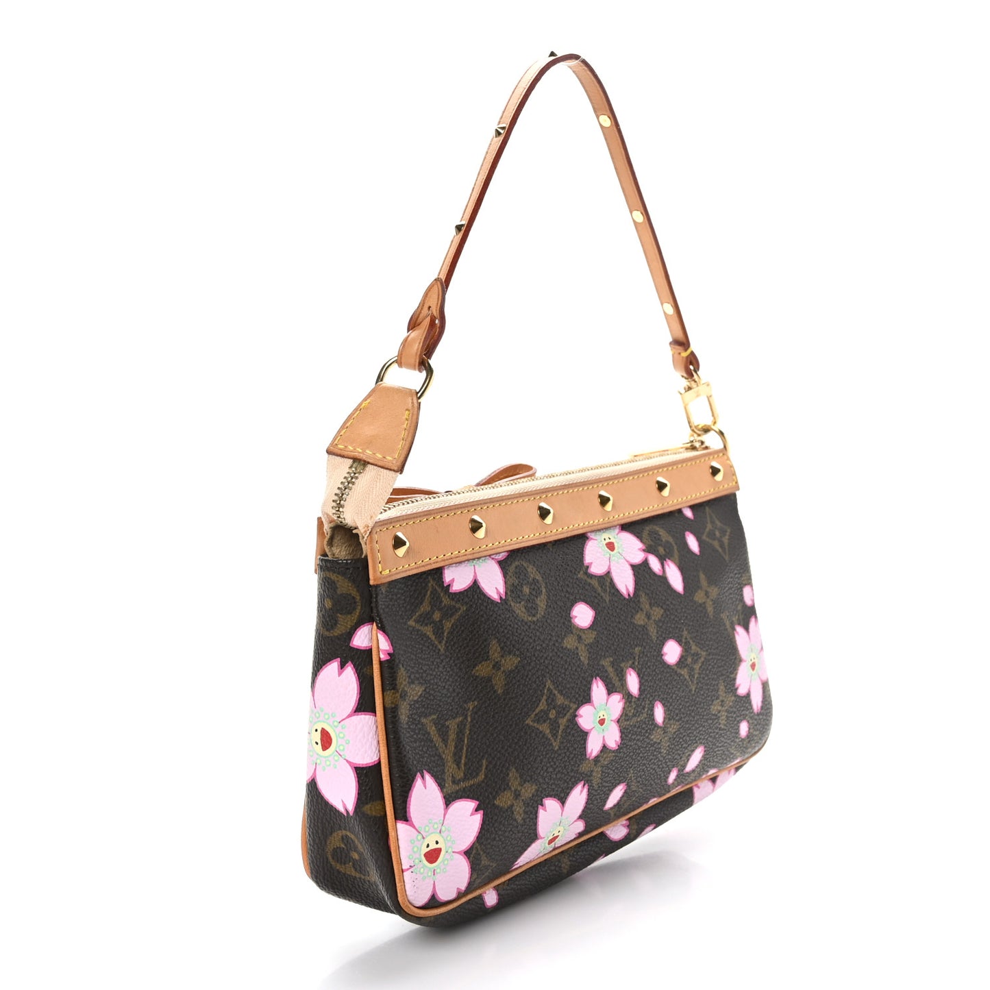 Monogram Cherry Blossom Pochette Accessories Brown