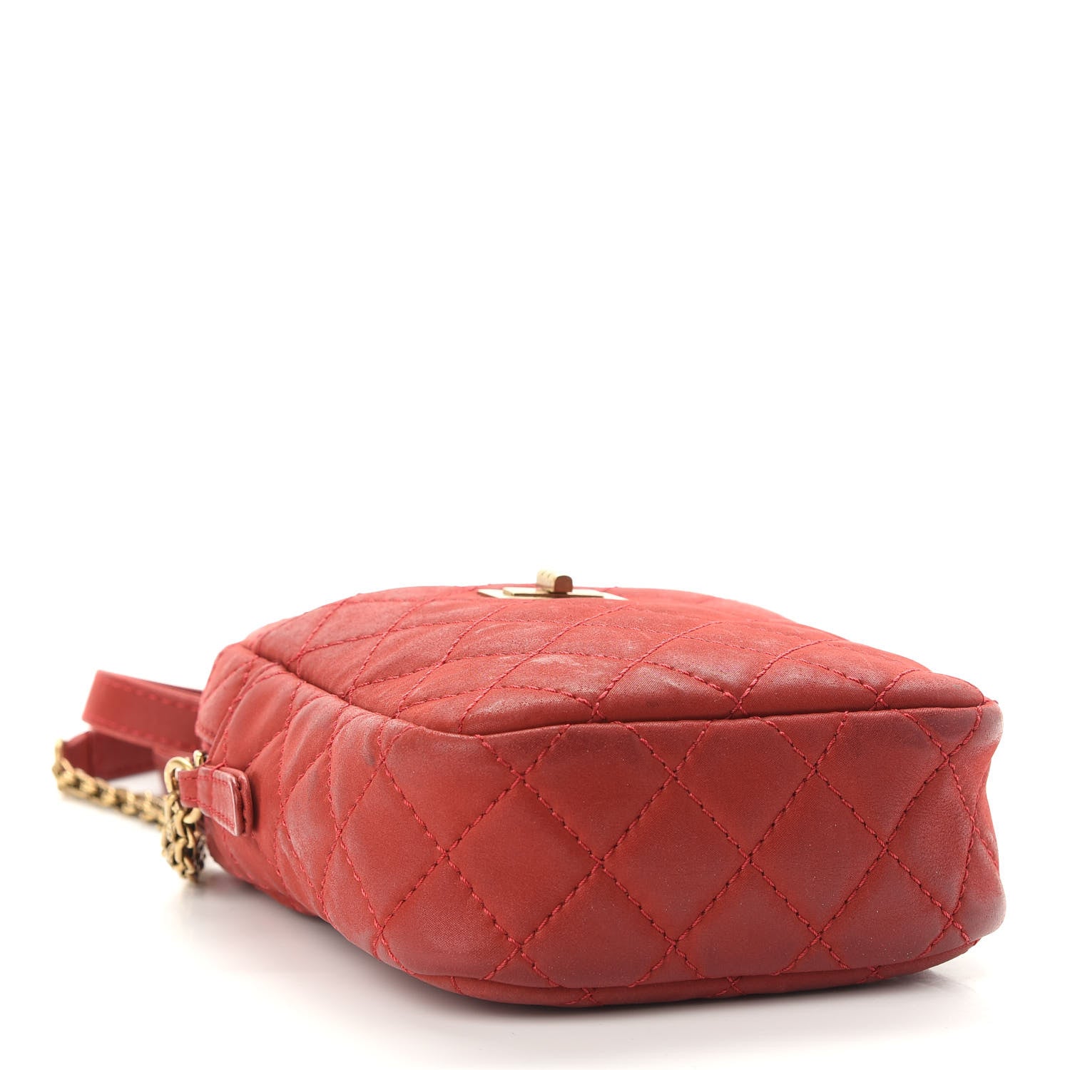 Chanel Iridescent Calfskin Quilted Reissue Camera Case Red 3 of 11