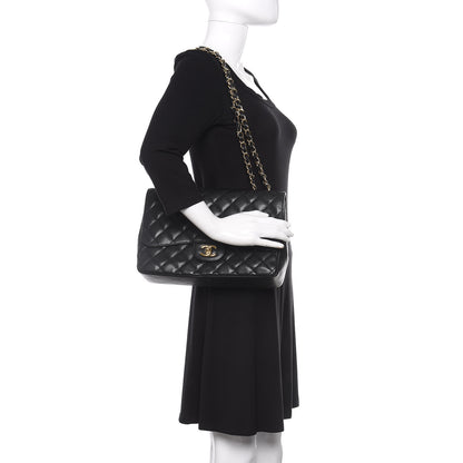 Chanel Caviar Quilted Jumbo Single Flap Black 2 of 10