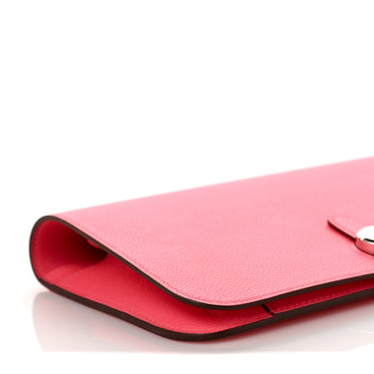 Hermes Evercolor Dogon Duo Wallet Rose Azalee 8 of 10