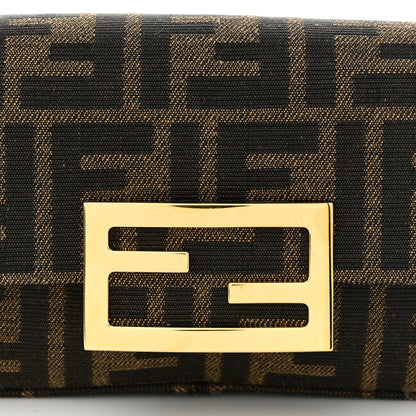 Fendi Fabric Jacquard FF 1974 Phone Baguette Tobacco Moro 8 of 10