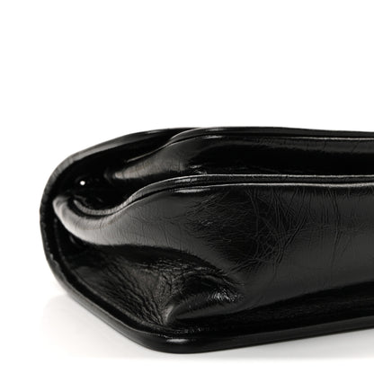 Saint Laurent Crinkled Calfskin Matelasse Monogram Baby Niki Chain Satchel Black 14 of 19