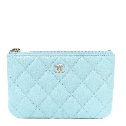 Chanel Caviar Quilted Small Cosmetic Case Light Blue 1 of 8