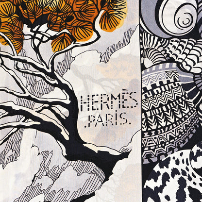Hermes Silk Sieste Au Paradis Shawl 140 2 of 4