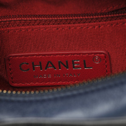 Chanel Aged Calfskin Quilted Small Gabrielle Hobo Navy Black 6 of 8