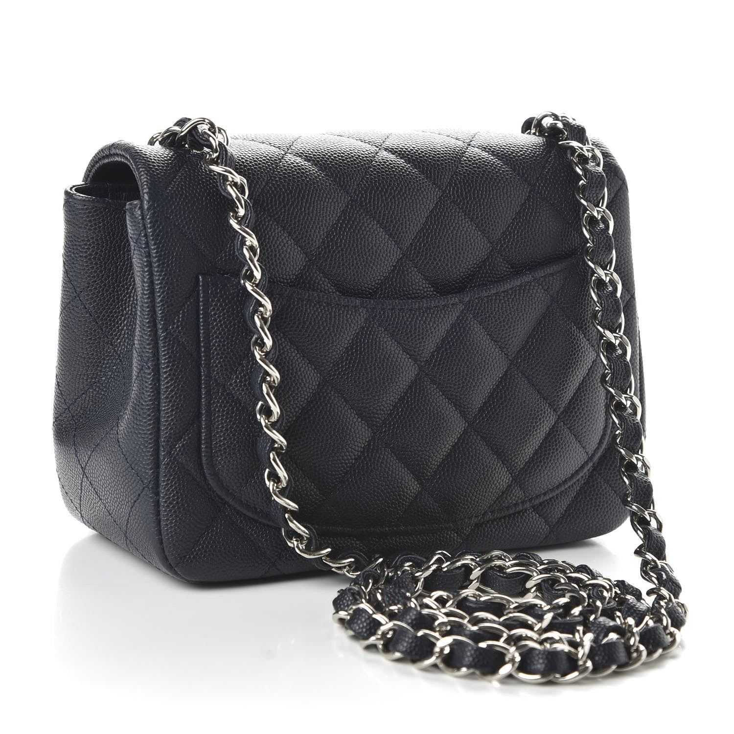 Chanel Caviar Quilted Mini Square Flap Navy 3 of 11