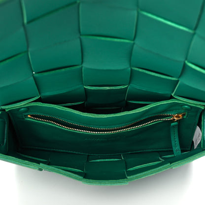 Bottega Veneta Lambskin Maxi Intrecciato Cassette Crossbody Bag Racing Green 5 of 11