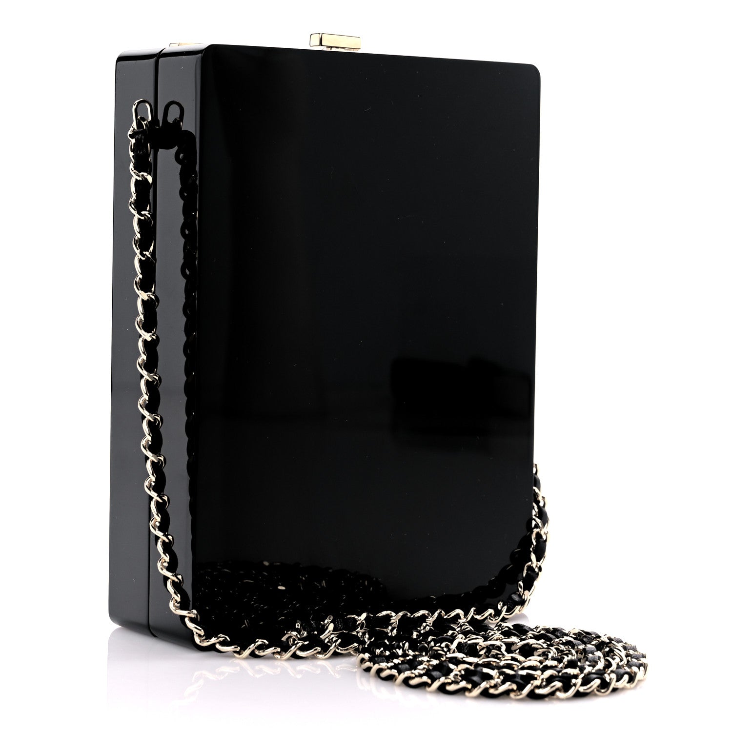 Chanel Plexiglass Strass Mosaic No 5 Minaudière Clutch Black 2 of 13