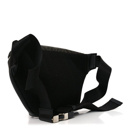 Fendi Glazed Fabric Vitello Liberty FF 1974 Diagonal Belt Bag Tobacco Moresco Black 2 of 8