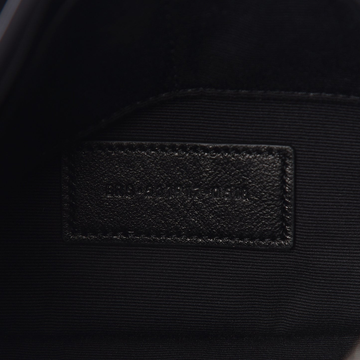 Calfskin Crocodile Embossed Monogram Zip Pouch Black