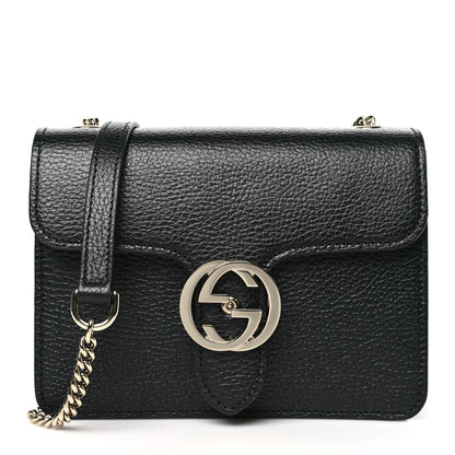 Gucci Dollar Calfskin Small Interlocking G Shoulder Bag Black 1 of 10
