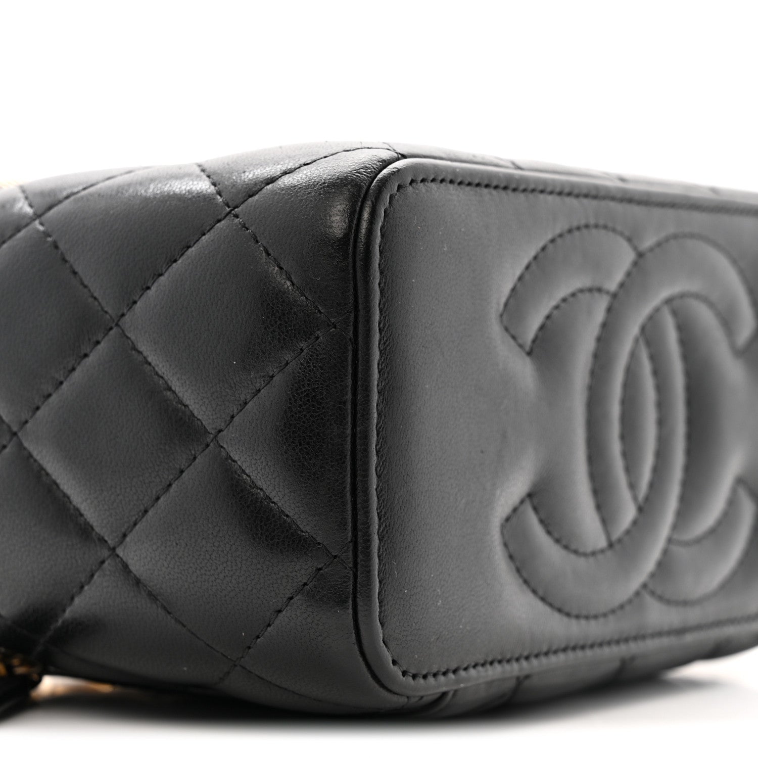 Chanel Lambskin Quilted Small Pillow Crush Vanity Case With Chain Black 9 of 11