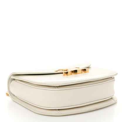 Celine Shiny Calfskin Triomphe Chain Besace Clea White 4 of 9