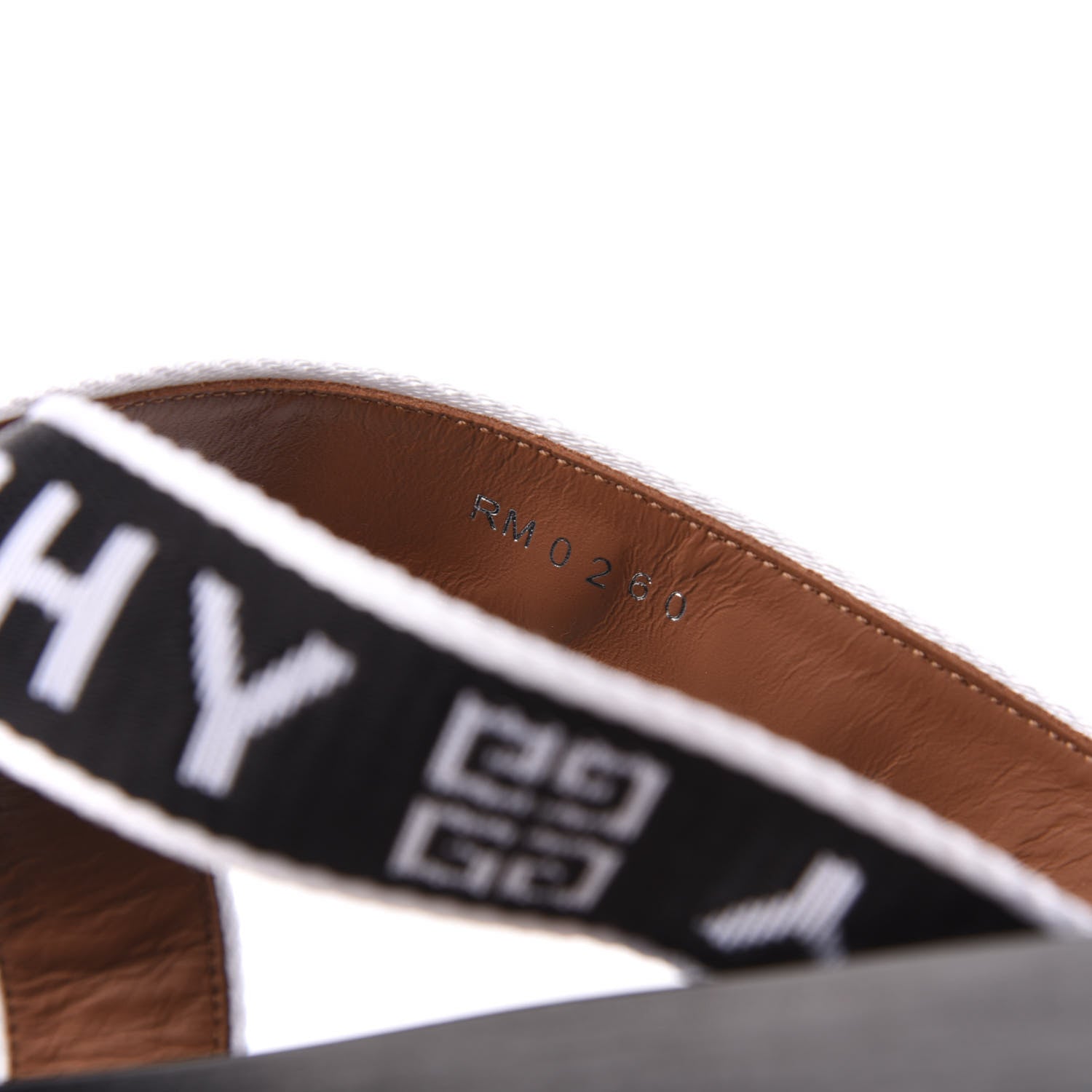 Givenchy Cotton Logo Strap Flat Sandals 40 Black White 8 of 9