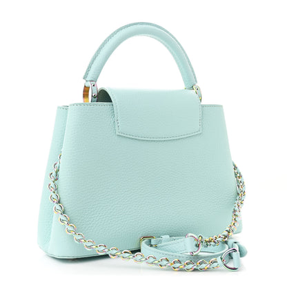 Louis Vuitton Taurillon Capucines BB Topaz Blue 3 of 11