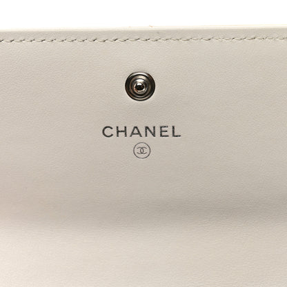 Chanel Lambskin Quilted Chanel 19 Flap Wallet White Black 7 of 10