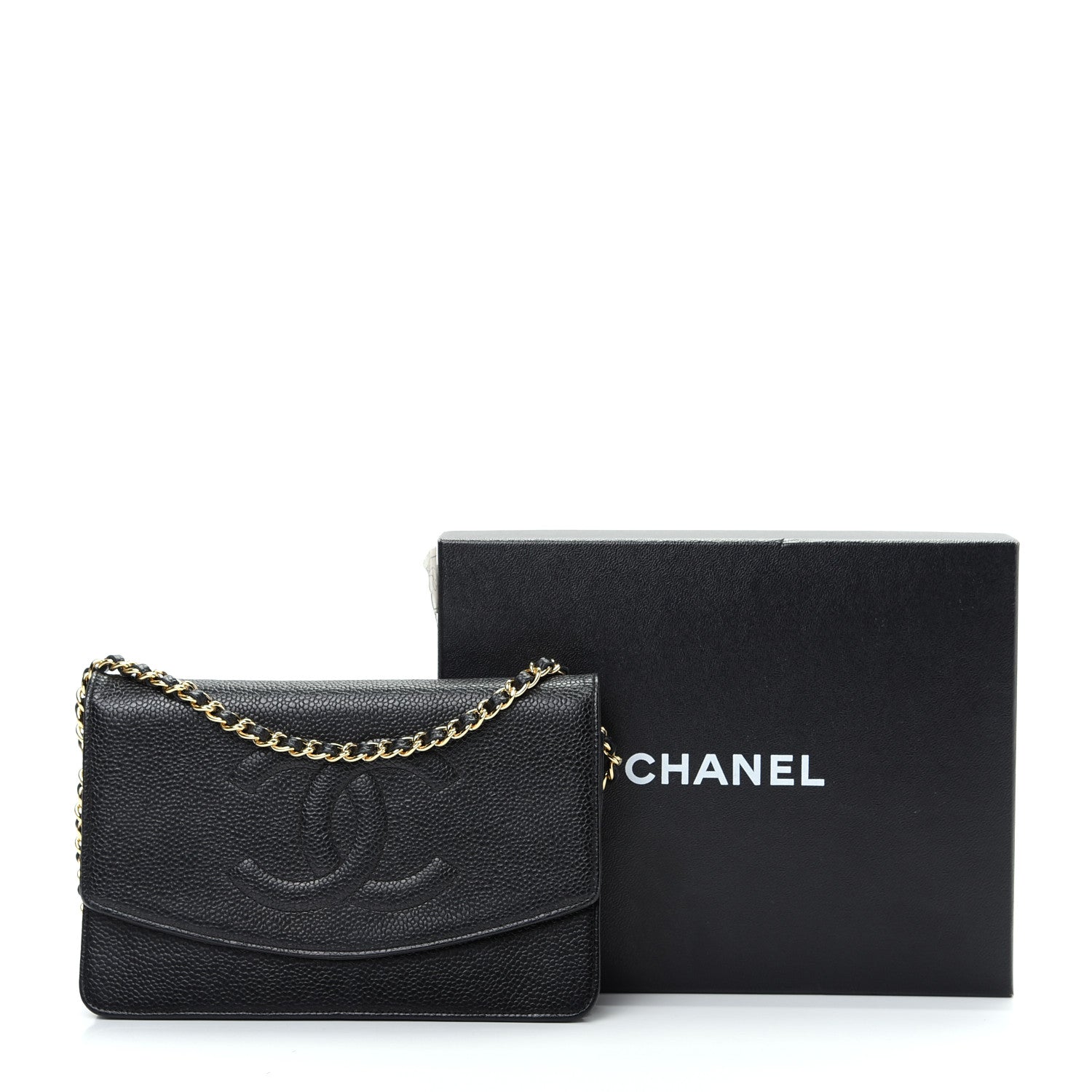 Chanel Caviar Timeless CC Wallet On Chain WOC Black 11 of 11