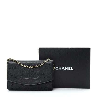 Chanel Caviar Timeless CC Wallet On Chain WOC Black 11 of 11