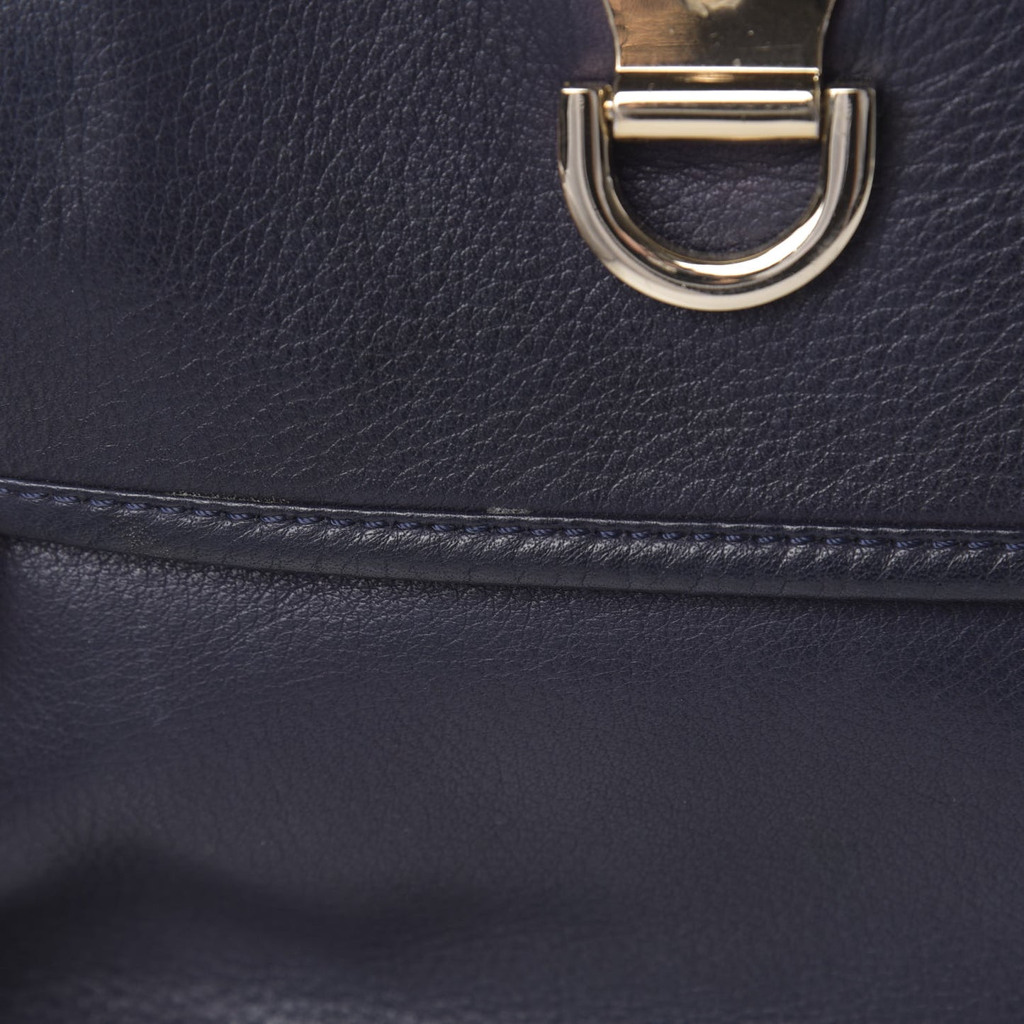 Soft Grain Calfskin Oversized Tillie Satchel Nightshade Blue