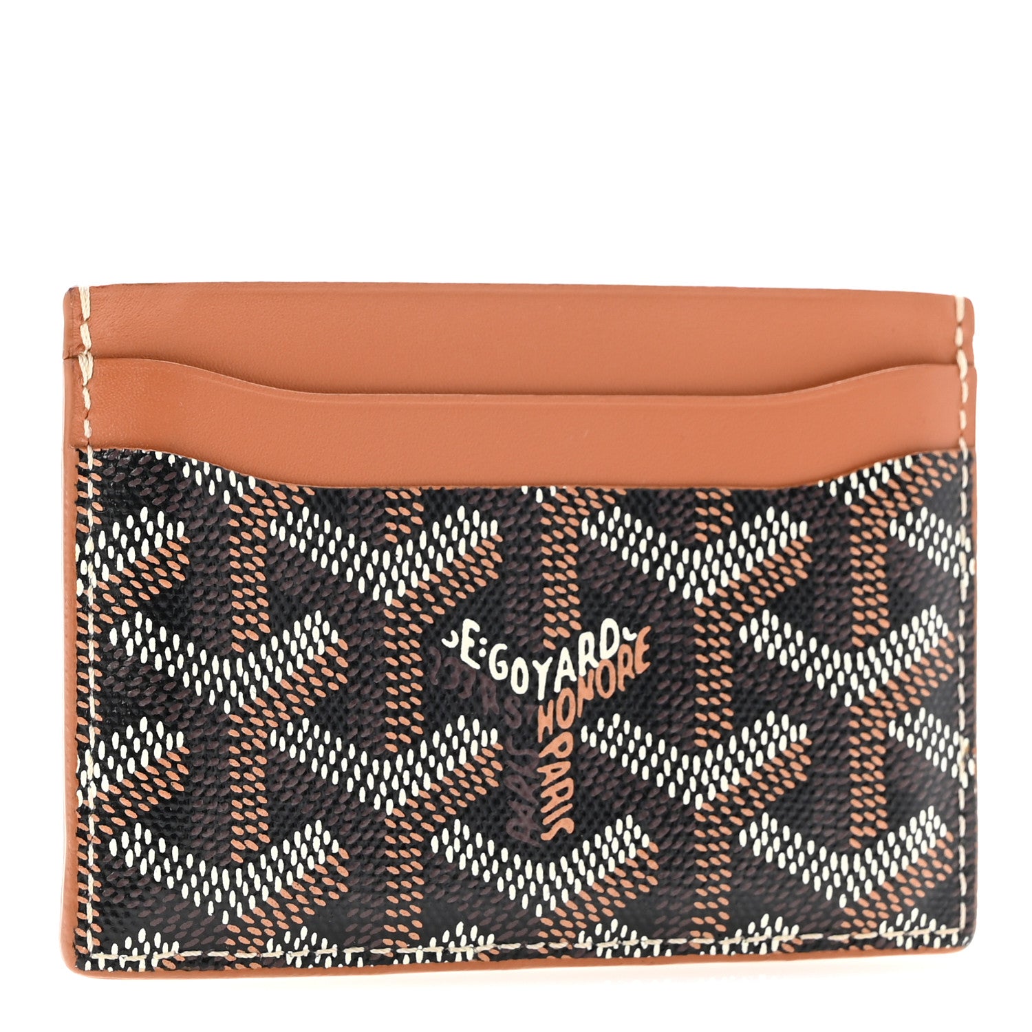 Goyard Goyardine Saint Sulpice Card Holder Black Gold 3 of 11