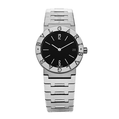 Bulgari Stainless Steel 30mm Quartz Watch Black 1 of 5
