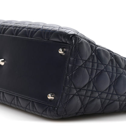 Christian Dior Lambskin Cannage Large Lady Dior Royal Blue 10 of 11