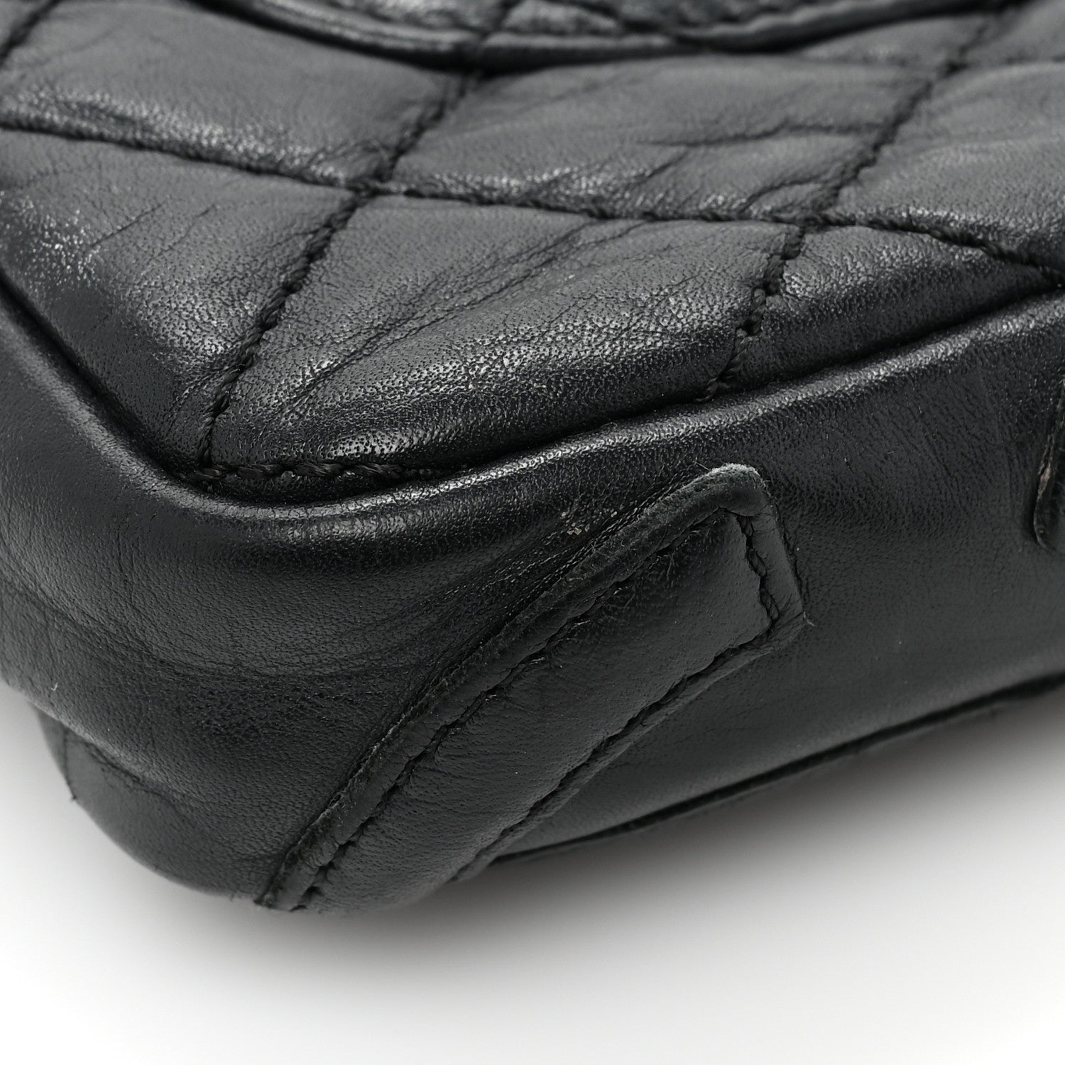 Chanel Aged Calfskin Quilted Cambon Pochette Black 10 of 11