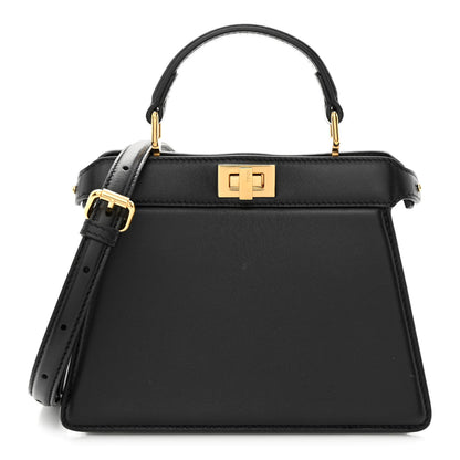 Fendi Shiny Nappa Petite Peekaboo I SEE U Satchel Black 1 of 13