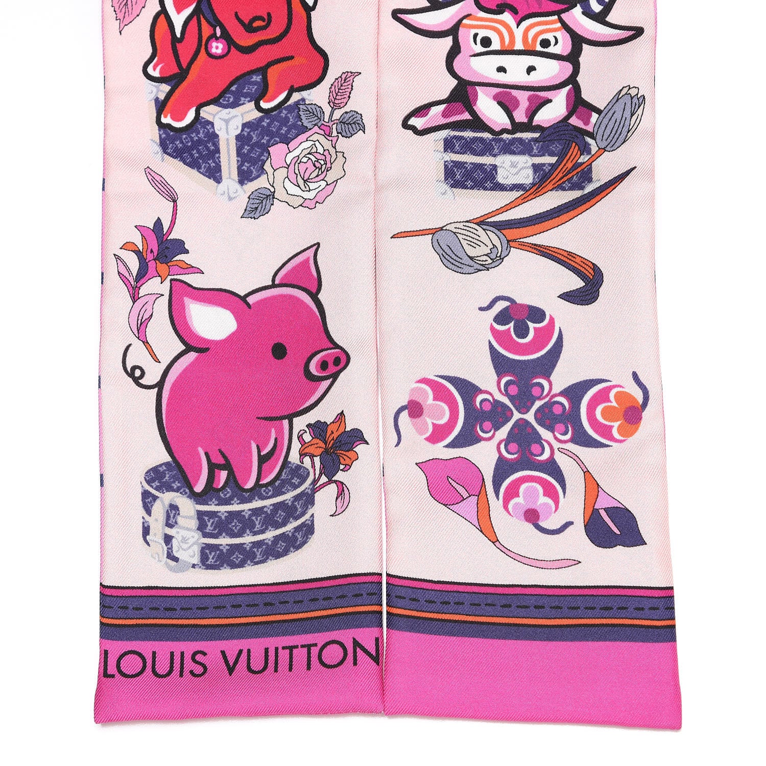 Louis Vuitton Silk Monogram Superstition Bandeau Rose 3 of 5