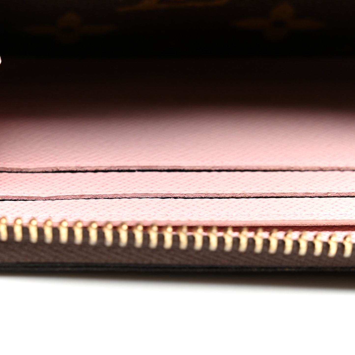 Monogram Clemence Wallet Rose Ballerine