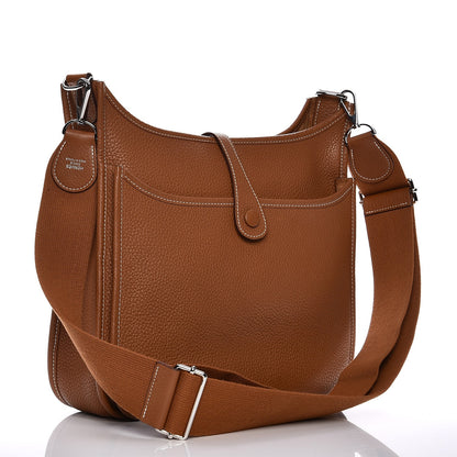 Hermes Taurillon Clemence Evelyne III PM Gold 3 of 10