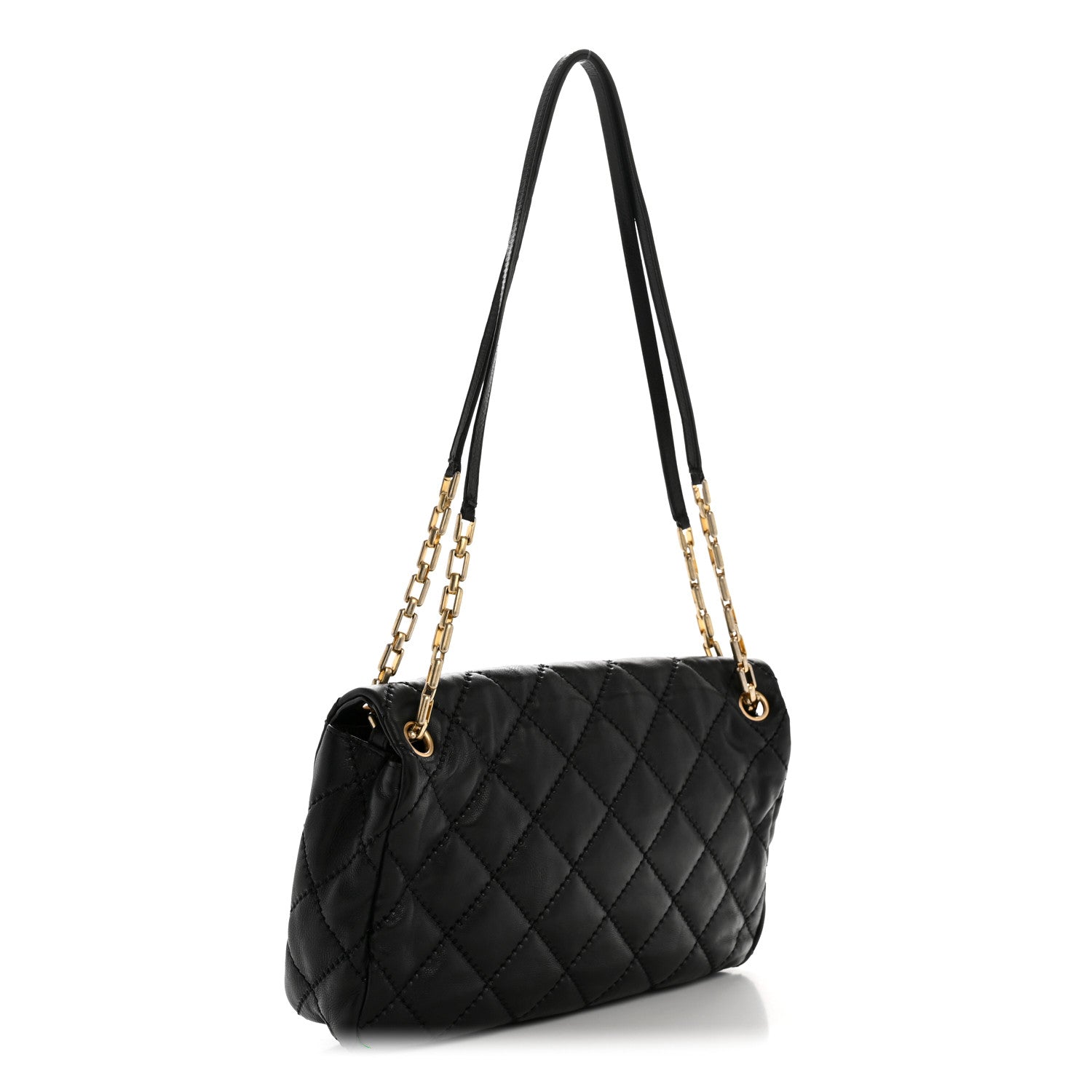 Chanel Calfskin Quilted Large Retro Chain Flap Black 3 of 13