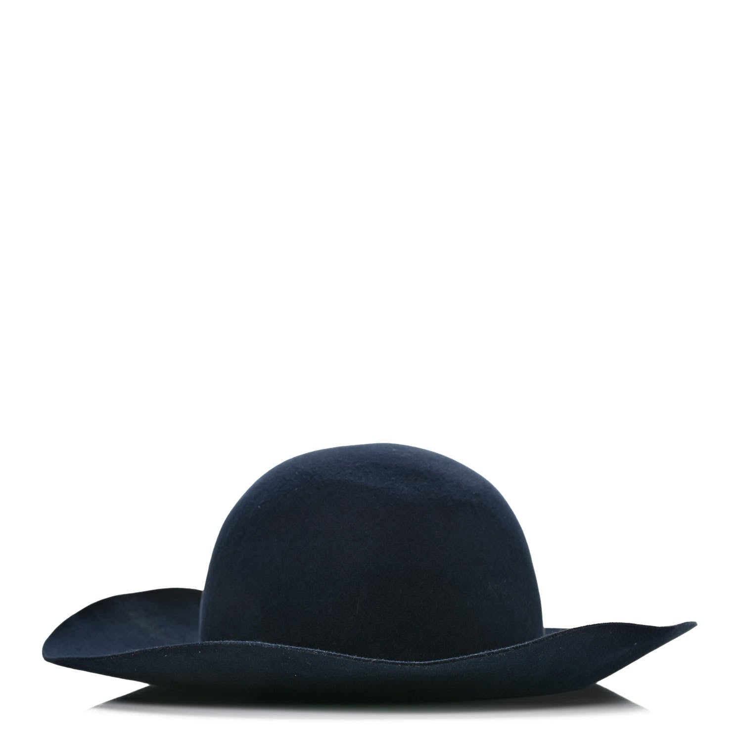 Hermes Rabbit Felt Lambskin Vicky Hat 59 Bleu Nuit 1 of 10