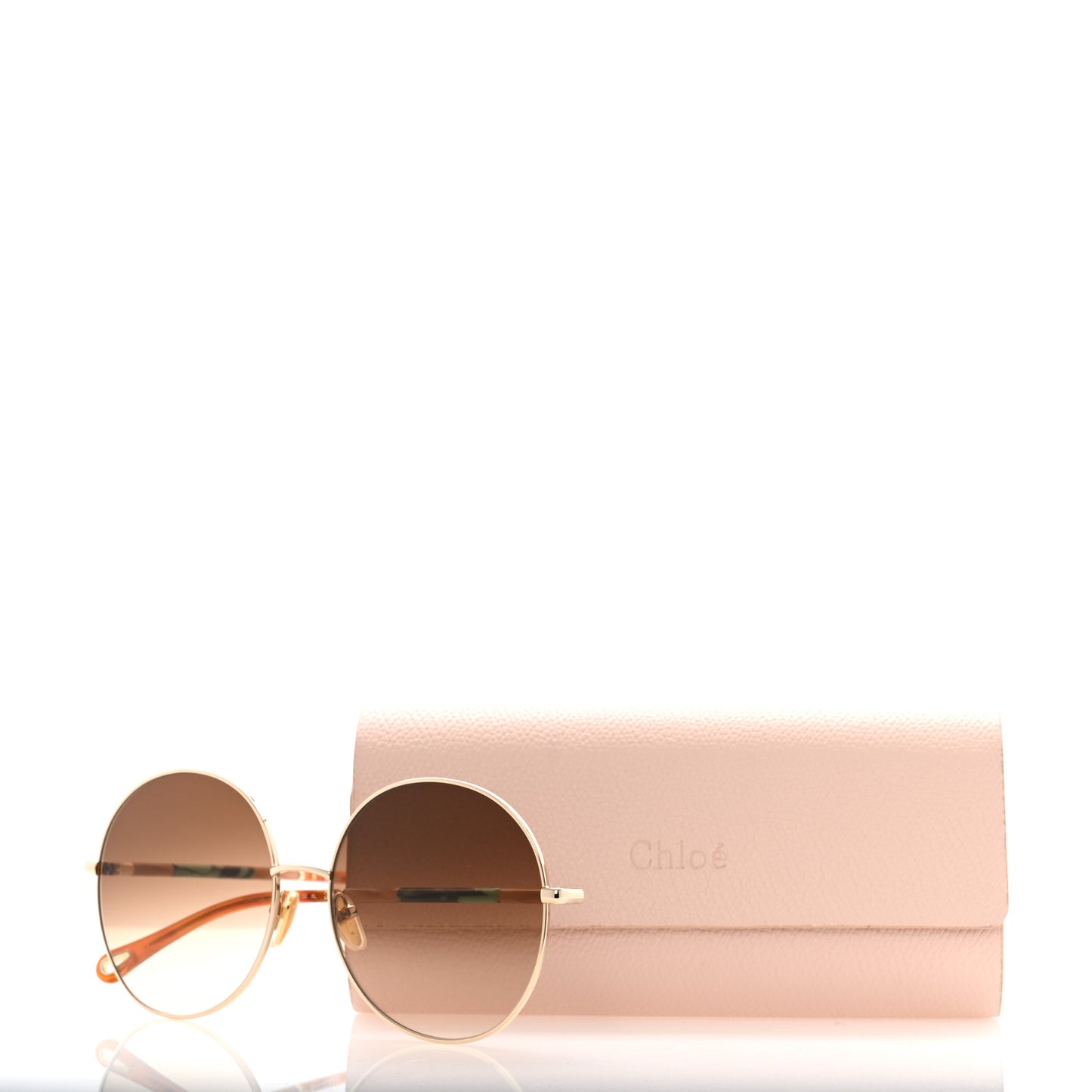 Metal Round Sunglasses CH0112S Gold Brown