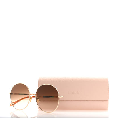Chloe Metal Round Sunglasses CH0112S Gold Brown 7 of 7