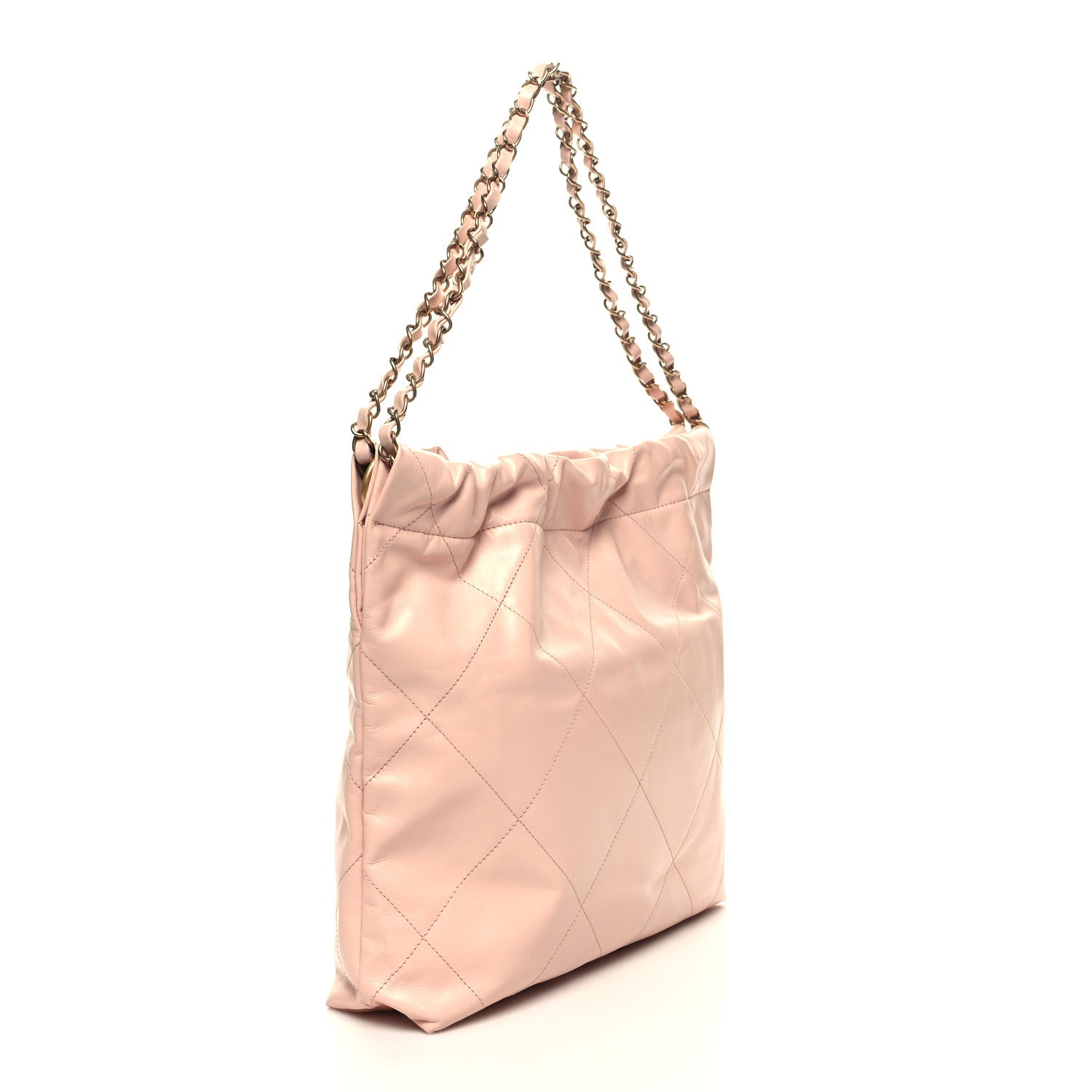 Chanel Shiny Calfskin Quilted Small Chanel 22 Light Pink 4 of 12