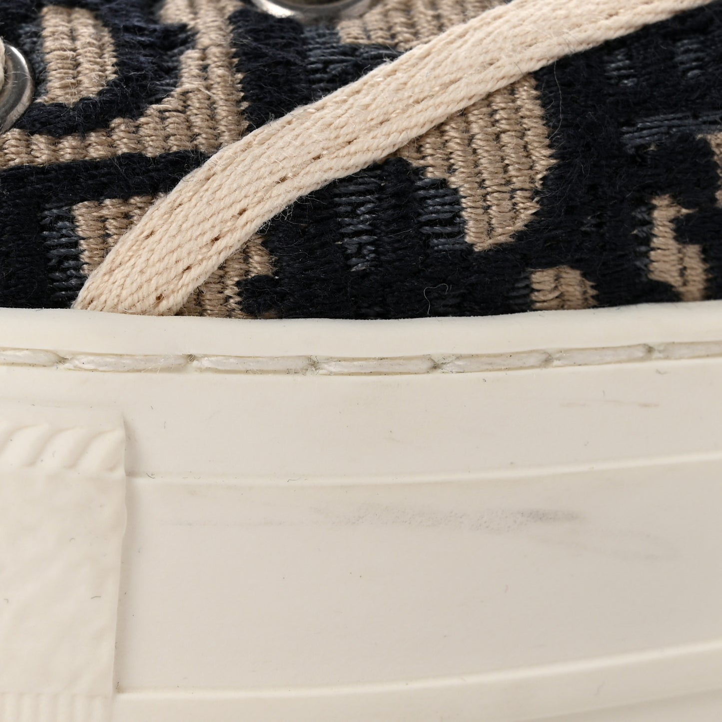Canvas Oblique Walk'N'Dior Low Top Sneakers 38.5 Deep Blue