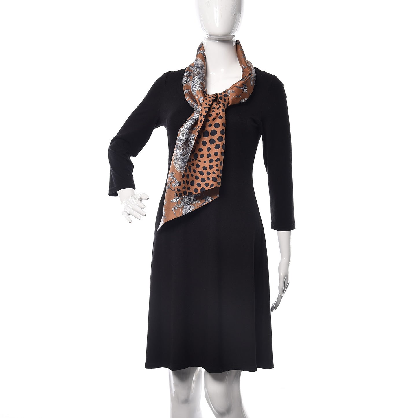 Silk Equateur Maxi Twilly Tabac Gris Bleuete