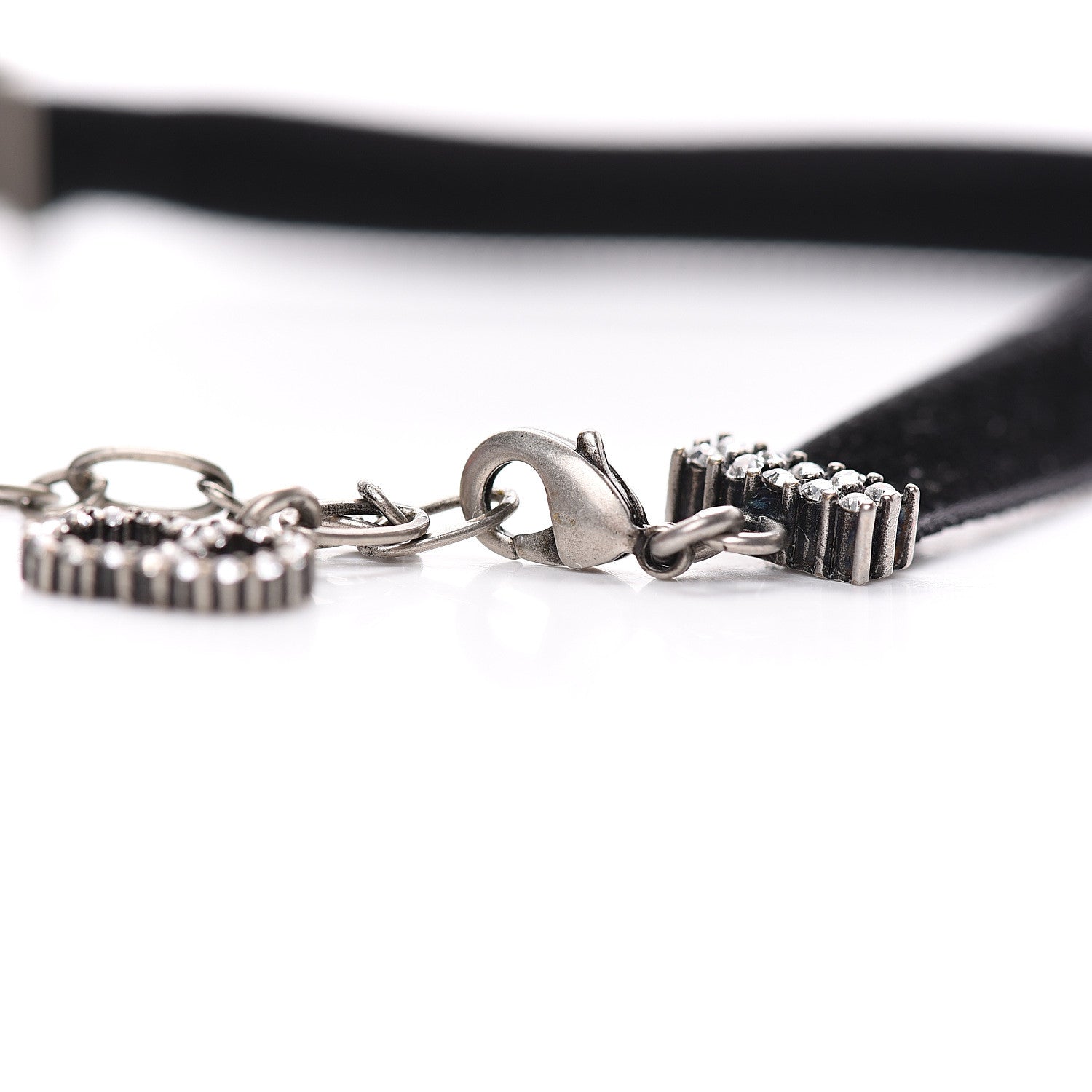 Christian Dior Velvet Crystal J’Adior Choker Necklace Black 3 of 5