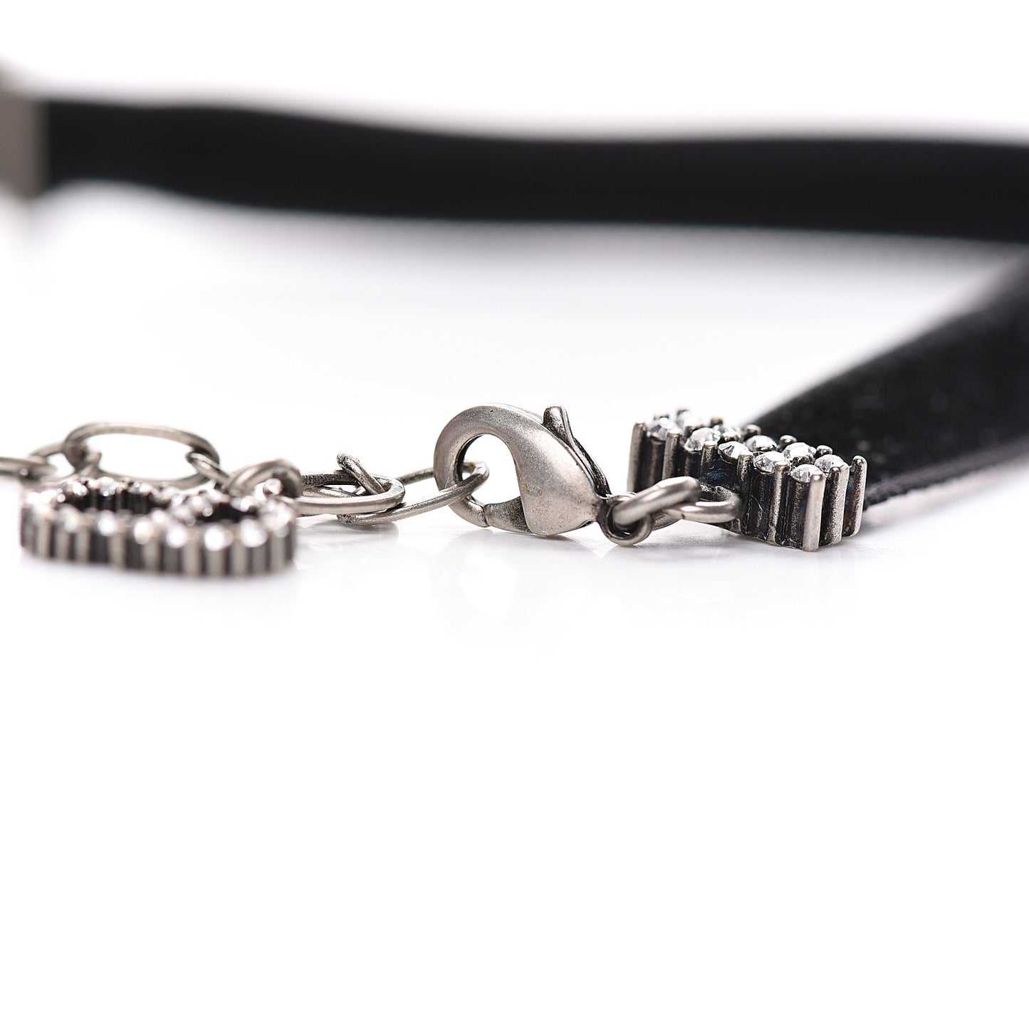 Velvet Crystal J’Adior Choker Necklace Black