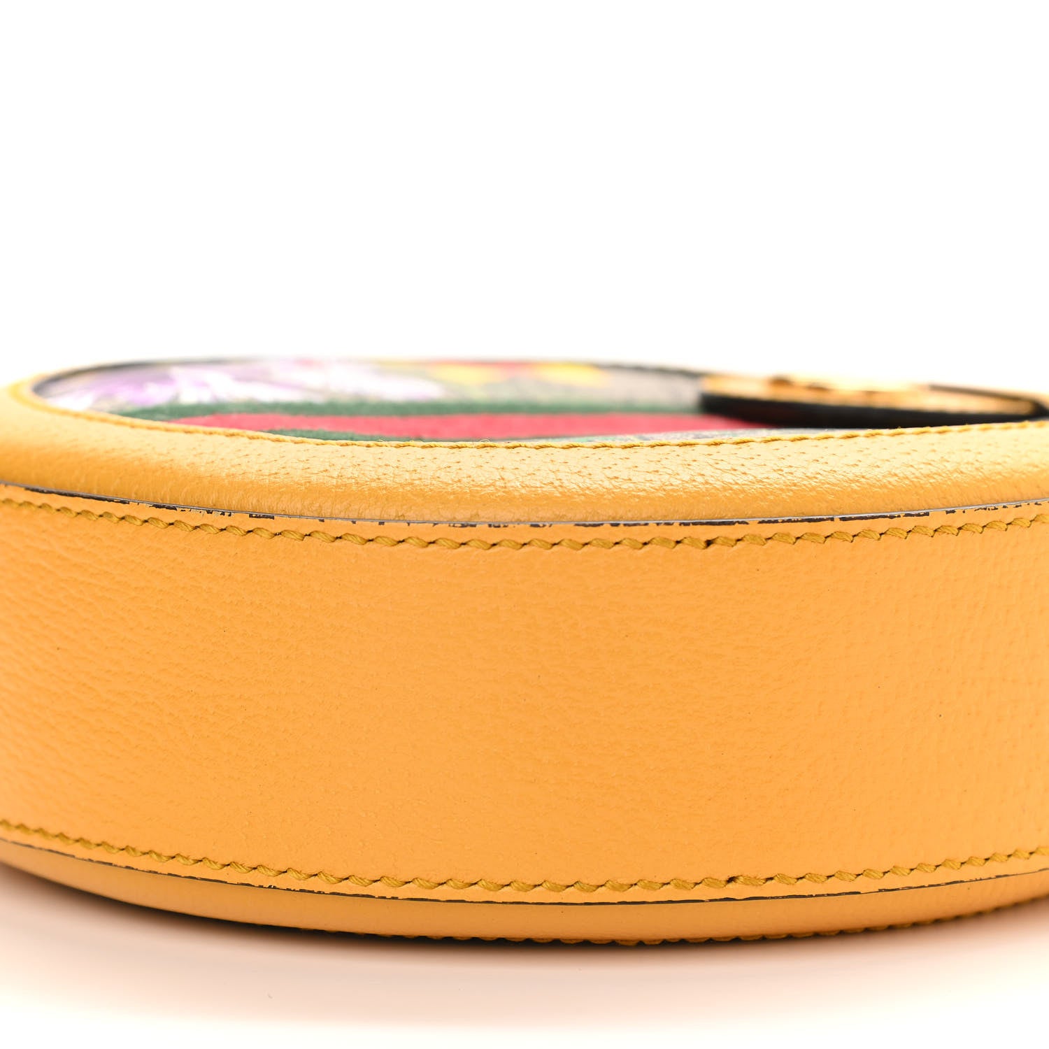 Gucci GG Supreme Monogram Flora Web Mini Ophidia Round Shoulder Bag Beige Multicolor Crop 10 of 12