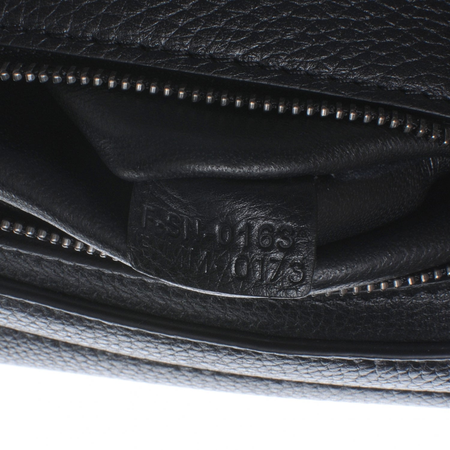 Celine Drummed Leather Suede Large Trapeze Black 6 of 7