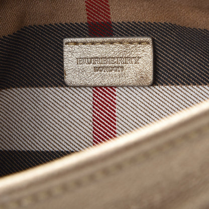 Burberry Metallic Grainy Calfskin Hobo Gold 6 of 8