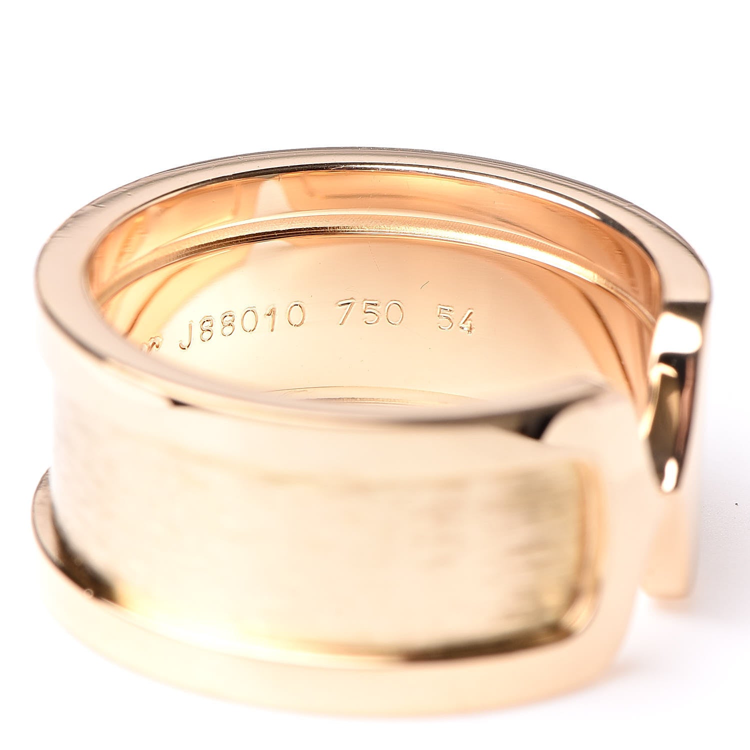 Cartier 18K Yellow Gold 10mm Logo De Ring 54 6.75 6 of 6