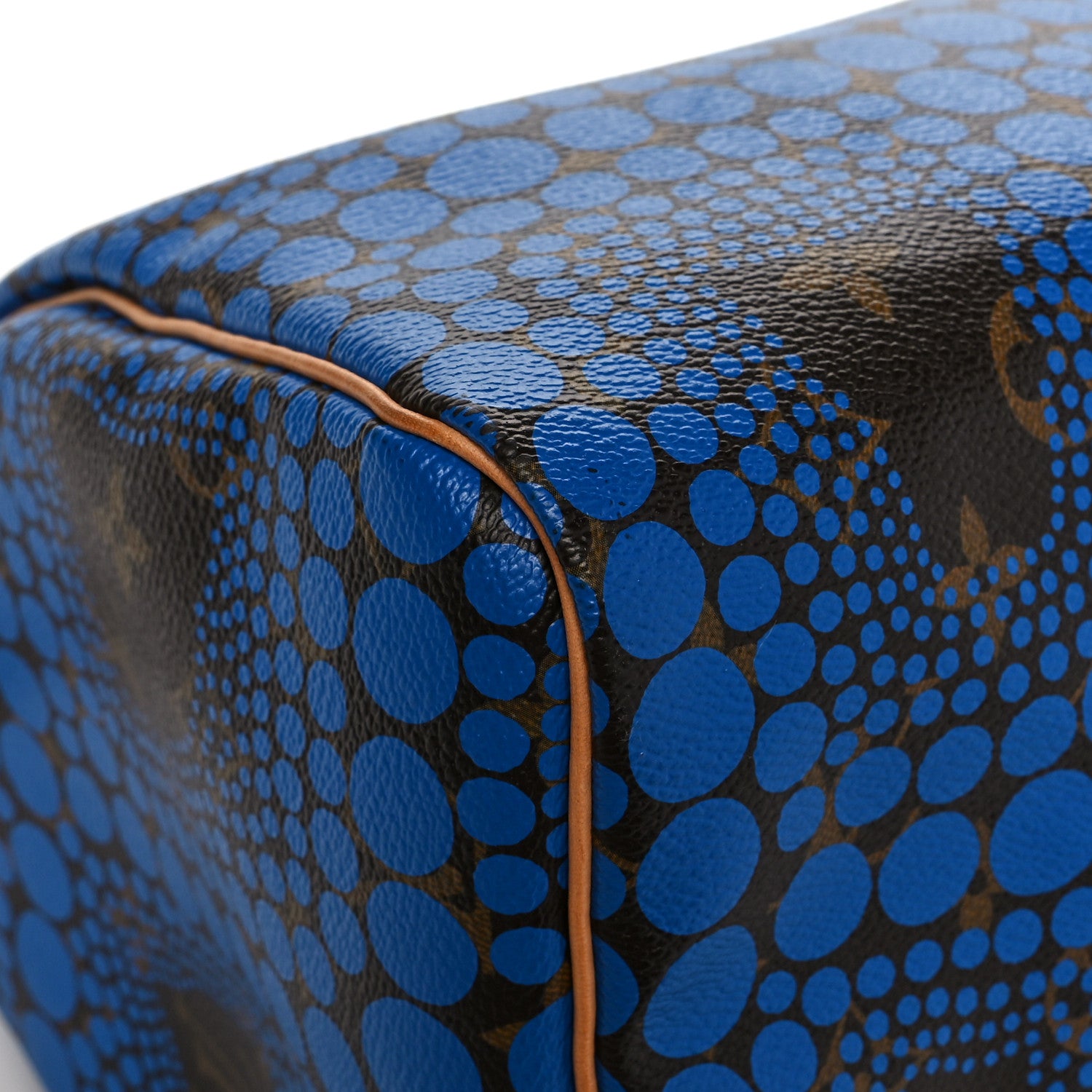 Louis Vuitton Monogram Kusama Town Speedy 30 Blue 9 of 12