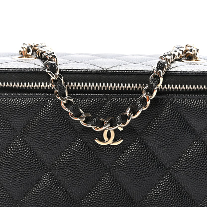 Chanel Caviar Quilted Small Vanity Case With Chain Black 9 of 12