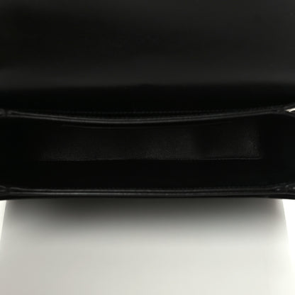 Saint Laurent Box Calfskin Monogram Medium Solferino Satchel Black 5 of 9