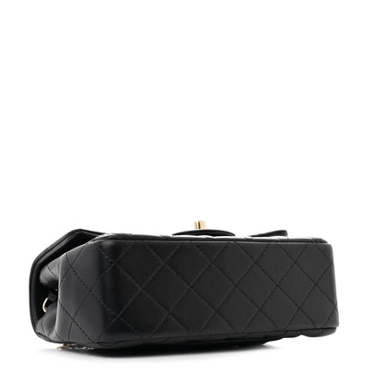 Chanel Lambskin Quilted Mini Rectangular Flap Black 4 of 12